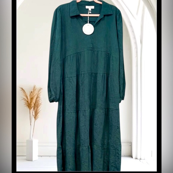 Umgee Dresses & Skirts - Umgee| Green Tiered Maxi Dress| Size XL